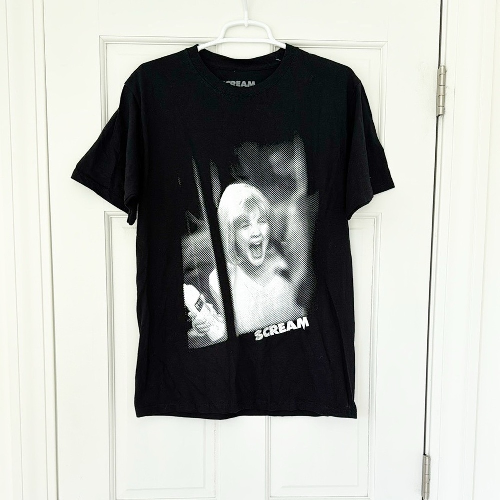 NWOT SCREAM t-shirt size M black white cotton shortsleeve halloween